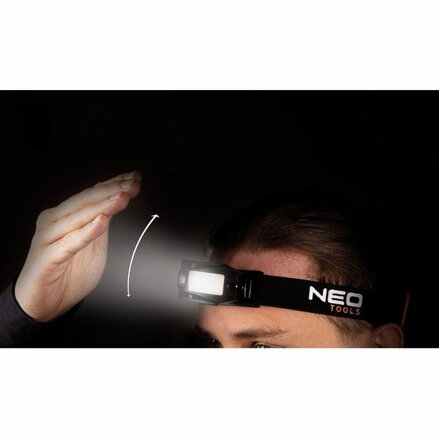 Čelovka nabíjecí, USB 180 lm COB LED se senzorem pohybu