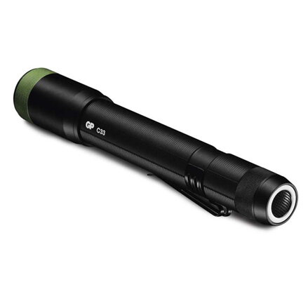 LED svítilna, 2xAA, kovová, černá, 150lm, C33