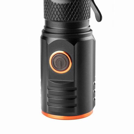 Nabíjecí svítilna, 1xLED, 1x2200 mAh, černá, 20W, 2000 lumenů, výdrž 4 hodiny