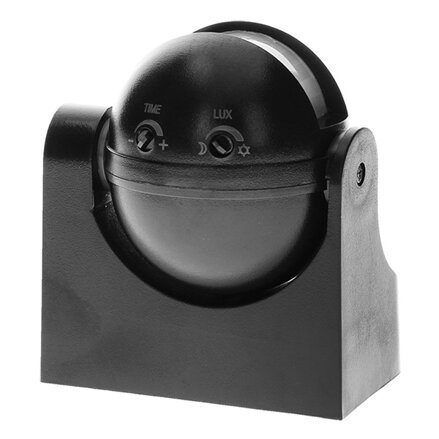 PIR senzor 230V 50Hz, 12m, max. 1200W, černý, ORNO, 180°, IP44, infračervený