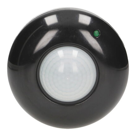 PIR motion sensor 230V 50Hz, 6m, max. 1200W, černý, ORNO, 360°, IP20, infračervený