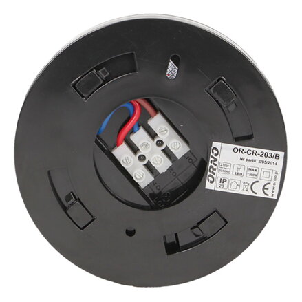 PIR motion sensor 230V 50Hz, 6m, max. 1200W, černý, ORNO, 360°, IP20, infračervený