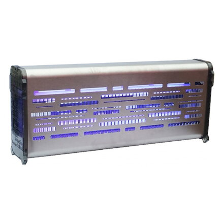 Elektrický lapač hmyzu a komárů 3700 V, až 200 m2, 60W, stříbrný, Format1, IP20