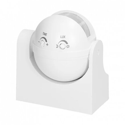 PIR motion sensor 230V 50Hz, do 12m, MAX.1200W, bílá, ORNO, 180°, IP44, infračervený