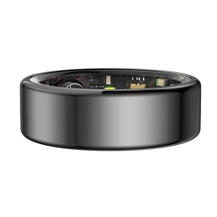 Smart RING černý, měření tlaku, srdeč. tepu, monitoring spánku, 8", Powerton