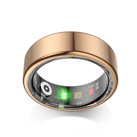 Smart RING zlatý, měření tlaku, srdeč. tepu, monitoring spánku,8", Powerton