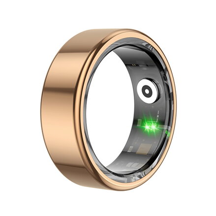Smart RING zlatý, měření tlaku, srdeč. tepu, monitoring spánku,9", Powerton
