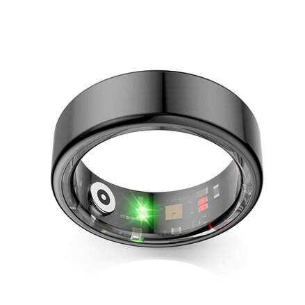 Smart RING černý, měření tlaku, srdeč. tepu, monitoring spánku, 10", Powerton