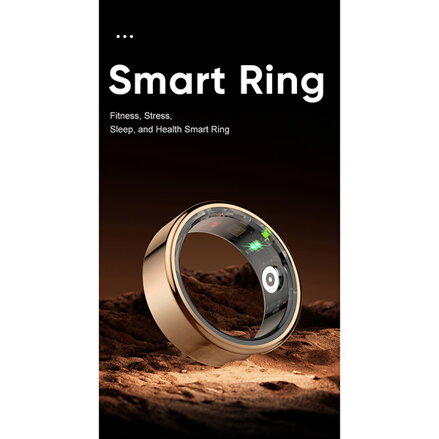 Smart RING černý, měření tlaku, srdeč. tepu, monitoring spánku, 11", Powerton