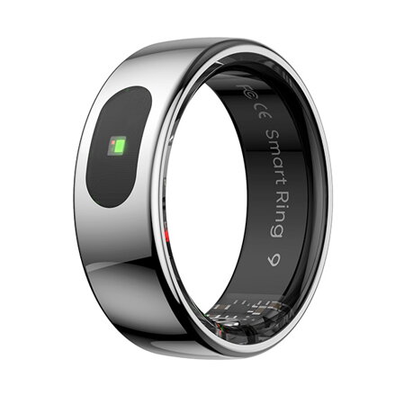 Smart RING PRO stříbrný, měř.stresu, srdeč.tepu, monitoring spánku, 7, Powerton