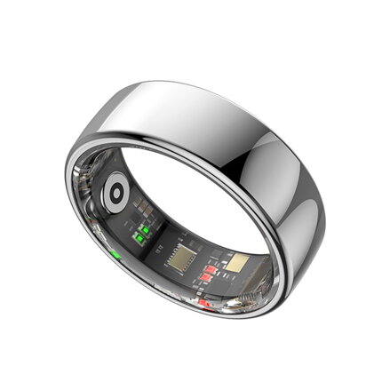 Smart RING PRO stříbrný, měř.stresu, srdeč.tepu, monitoring spánku, 7, Powerton