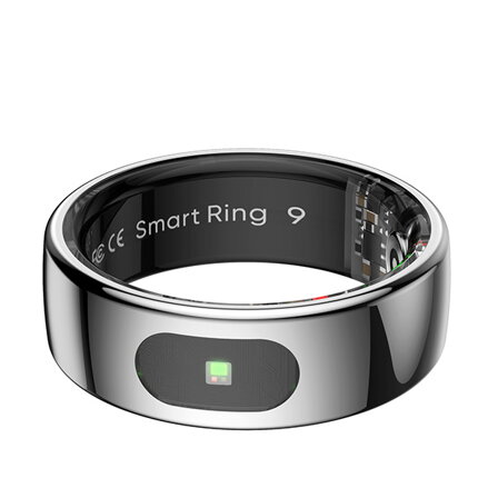 Smart RING PRO stříbrný, měř.stresu, srdeč.tepu, monitoring spánku, 7, Powerton