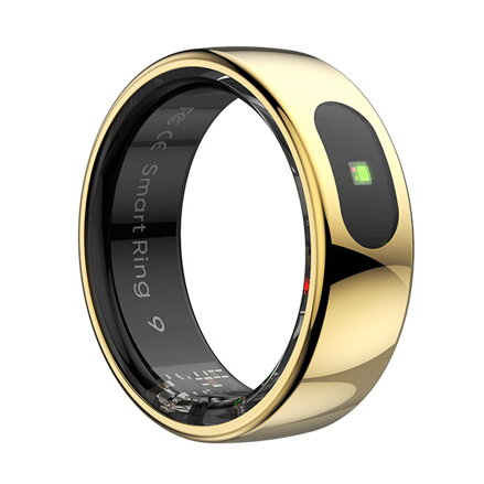 Smart RING PRO zlatý, měř.stresu, srdeč.tepu, monitoring spánku, 9, Powerton