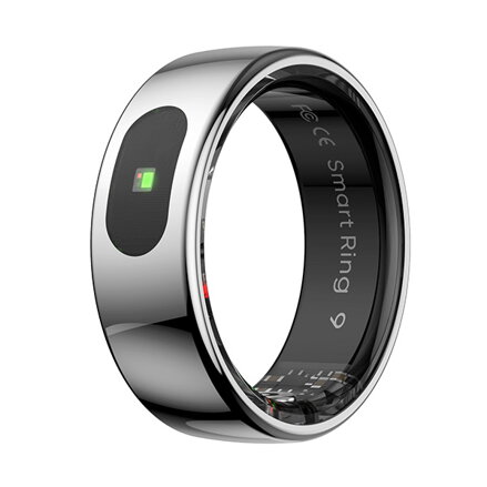 Smart RING PRO stříbrný, měř.stresu, srdeč.tepu, monitoring spánku, 10, Powerton