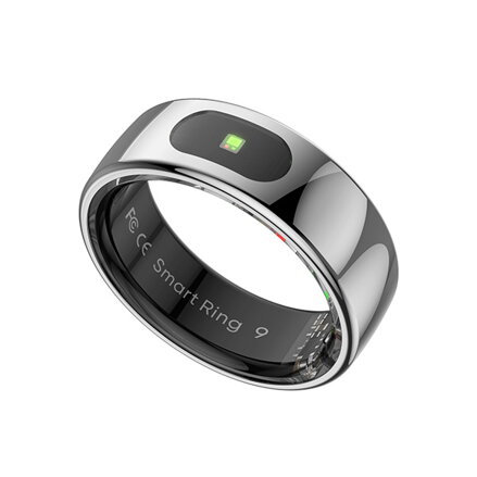 Smart RING PRO stříbrný, měř.stresu, srdeč.tepu, monitoring spánku, 10, Powerton