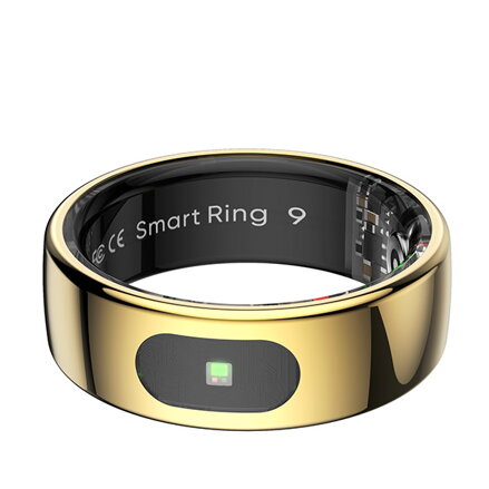 Smart RING PRO zlatý, měř.stresu, srdeč.tepu, monitoring spánku, 10, Powerton