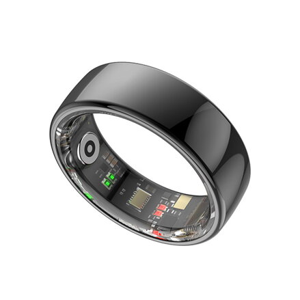 Smart RING PRO černý, měř.stresu, srdeč.tepu, monitoring spánku, 12, Powerton