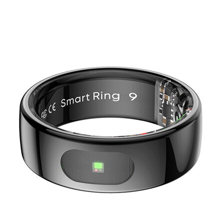 Smart RING PRO černý, měř.stresu, srdeč.tepu, monitoring spánku, 12, Powerton