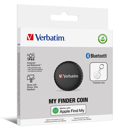 Lokátor Bluetooth My Finder Coin černý, 32133, Verbatim