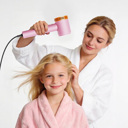 Powerton SMART IONAI Plazmový fén na vlasy s ionizací a AI, růžový