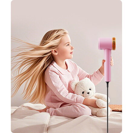 Powerton SMART IONAI Plazmový fén na vlasy s ionizací a AI, růžový