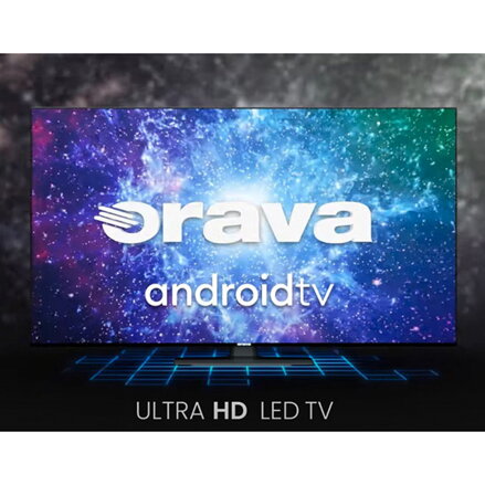 Televize Orava, LT-ANDR43 4K1, 43", 4K UHD 3840 x 2160, černá, Android TV