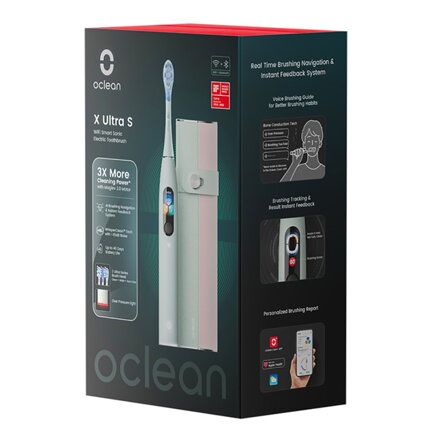 Oclean X Ultra S Green sonický kartáček, zelený