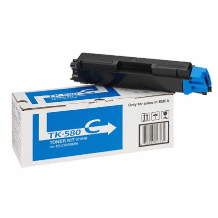 Kyocera originální toner TK580C, cyan, 2800str., 1T02KTCNL0, Kyocera FS- C5150DN, O