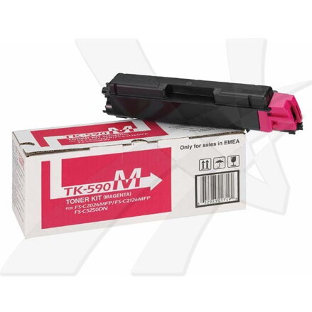 Kyocera originální toner TK590M, magenta, 5000str., 1T02KVBNL0, Kyocera FS-C 2026, 2126MFP, O
