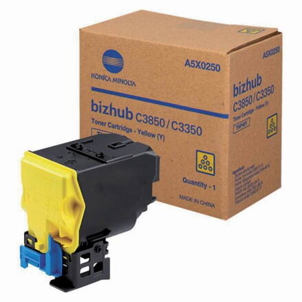 Konica Minolta originální toner A5X0250, yellow, 10000str., TNP48Y, Konica Minolta Bizhub C3350, C3850, O