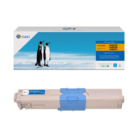 G&G kompatibilní toner s 44469706, cyan, 3000str., NT-CO310C, pro OKI C310dn, C330dn, C510dn, C530dn, MC351dn, MC361dn, N