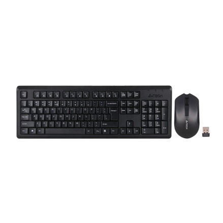 A4tech 4200N set bezdrátové klávesnice a V-Track optické myši CZ/US, černá