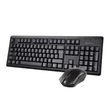 A4tech 4200N set bezdrátové klávesnice a V-Track optické myši CZ/US, černá