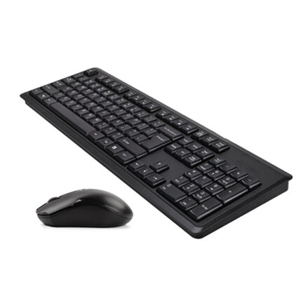 A4tech 4200N set bezdrátové klávesnice a V-Track optické myši CZ/US, černá