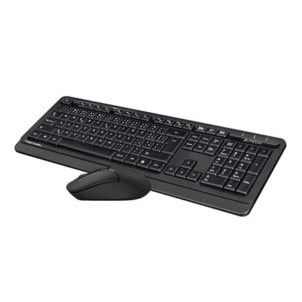 A4Tech FG1012, Sada klávesnice s bezdrátovou optickou myší, AA, CZ, klasická, 2.4 [Ghz], bezdrátová, černá