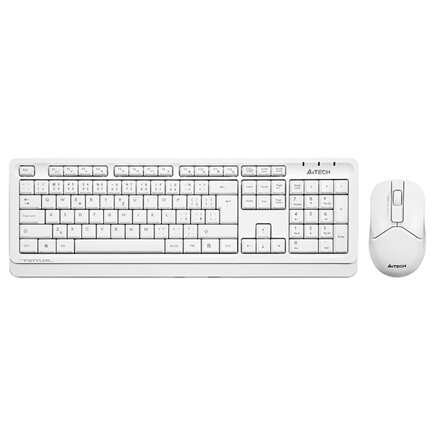 A4Tech FG1012, Sada klávesnice s bezdrátovou optickou myší, AA, CZ, klasická, 2.4 [Ghz], bezdrátová, bílá