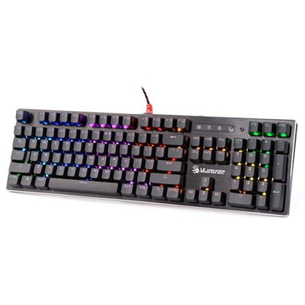 A4Tech B820R, klávesnice CZ, herní, podsvícená typ drátová (USB), černá, mechanická