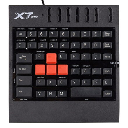A4Tech X7 G100 klávesnice drátová (USB) černá