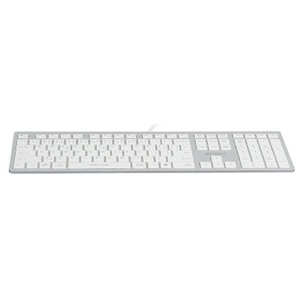 A4Tech FX50, Klávesnice CZ, klasická, nízkoprofilová typ drátová (USB), bílá