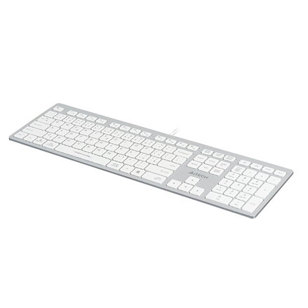 A4Tech FX50, Klávesnice CZ, klasická, nízkoprofilová typ drátová (USB), bílá