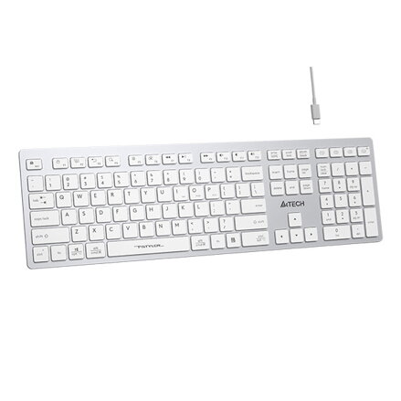 A4Tech FBX50C-WH klávesnice bezdrátová CZ/SK, bílá