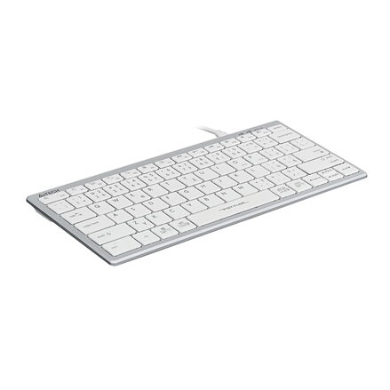 A4Tech FX51, Klávesnice CZ, bez numeriky, nízkoprofilová typ drátová (USB), bílá