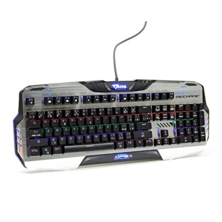 E-BLUE Mazer Mechanical 729, Klávesnice CZ, herní, podsvícená s hnědým spínačem typ drátová (USB), černá, mechanická