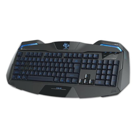 E-BLUE Auroza, Klávesnice US, herní, podsvícené okraje typ drátová (USB), černá