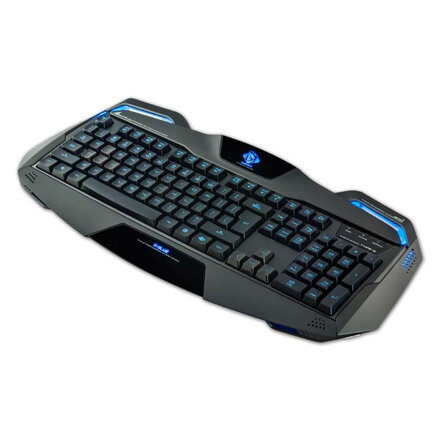 E-BLUE Auroza, Klávesnice US, herní, podsvícené okraje typ drátová (USB), černá