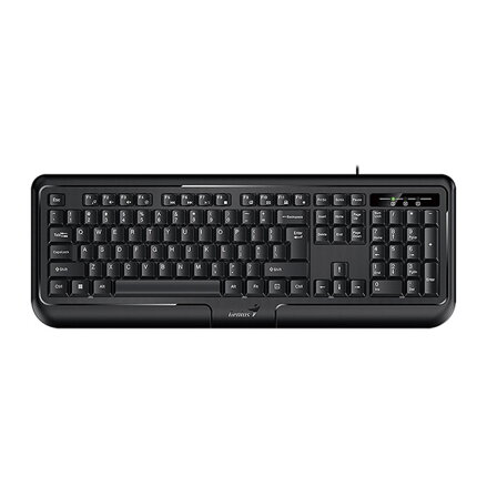 Genius KB-118 II, klávesnice CZ/SK, klasická, voděodolná typ drátová (PS/2), černá