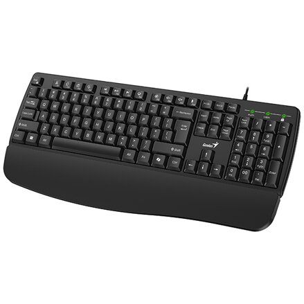 Genius KM-123 sada klávesnice drátová (USB) CZ/SK, černá s optickou myší