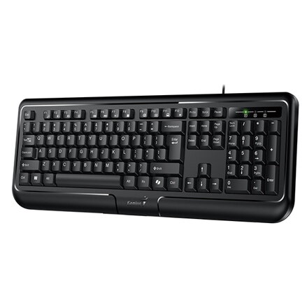 Genius KB-118 II COPILOT, klávesnice CZ/SK, klasická, voděodolná typ drátová (USB), černá