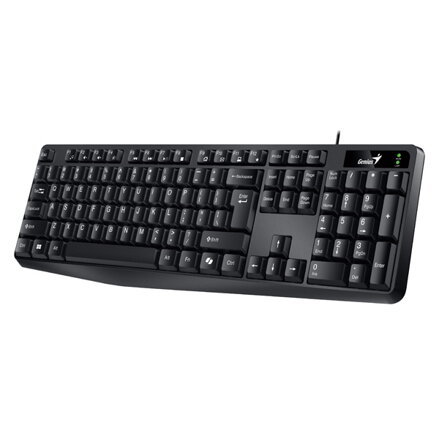 Genius KB-117 COPILOT, klávesnice CZ/SK, klasická, voděodolná typ drátová (USB), černá, ne