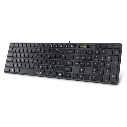 Genius SlimStar 126 COPILOT, klávesnice CZ/SK, klasická, drátová (USB), černá